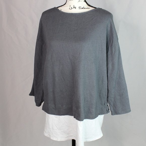 J. Jill Tops - Pure Jill Gray Womens Medium Tunic Lagenlook